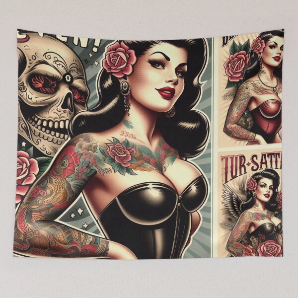 Item preview, Hot Tattooed Pin-up designed and sold by PulpVintage.
