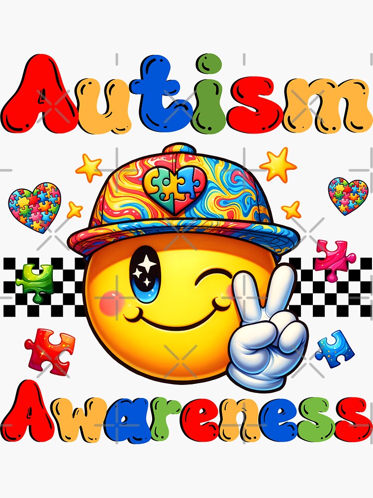 Autism Puzzle Smiley Decal