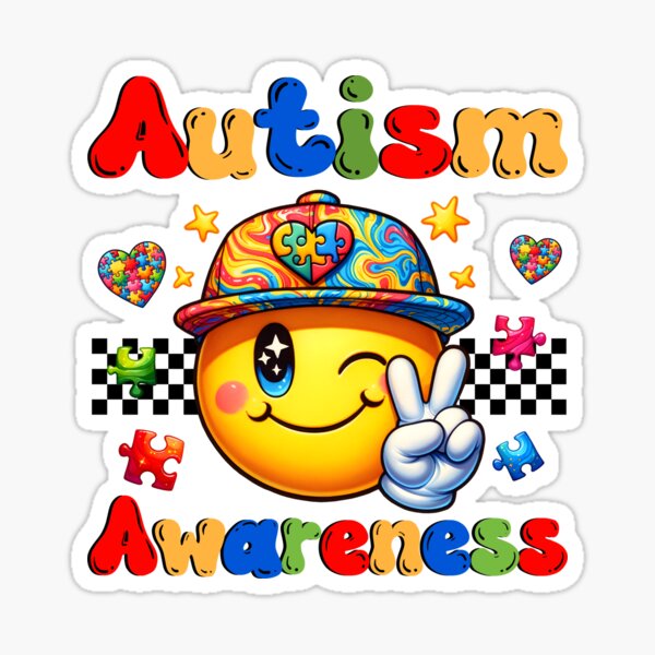 Autism Puzzle Smiley Decal