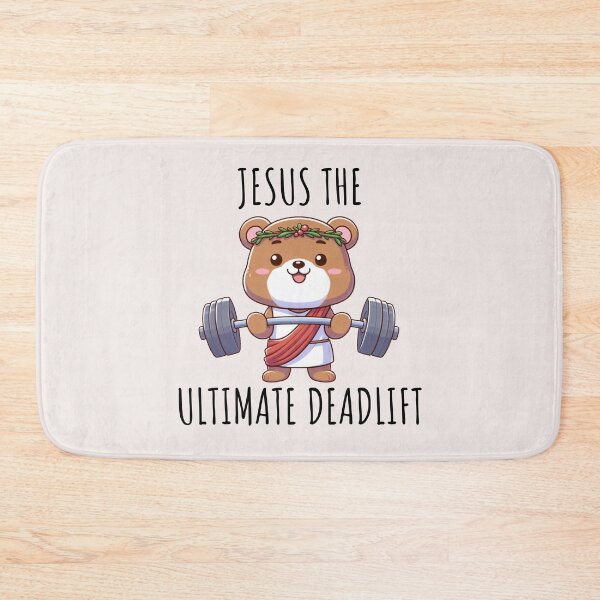 Item preview, Jesus The Ultimate Deadlifter Bear designed and sold by LemuellTrends.