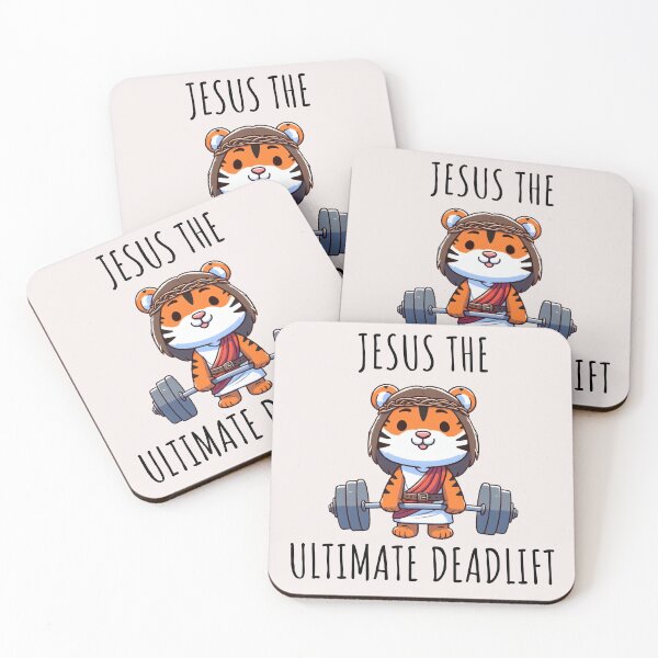 Item preview, Jesus The Ultimate Deadlifter Tiger designed and sold by LemuellTrends.