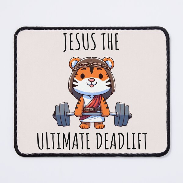 Item preview, Jesus The Ultimate Deadlifter Tiger designed and sold by LemuellTrends.