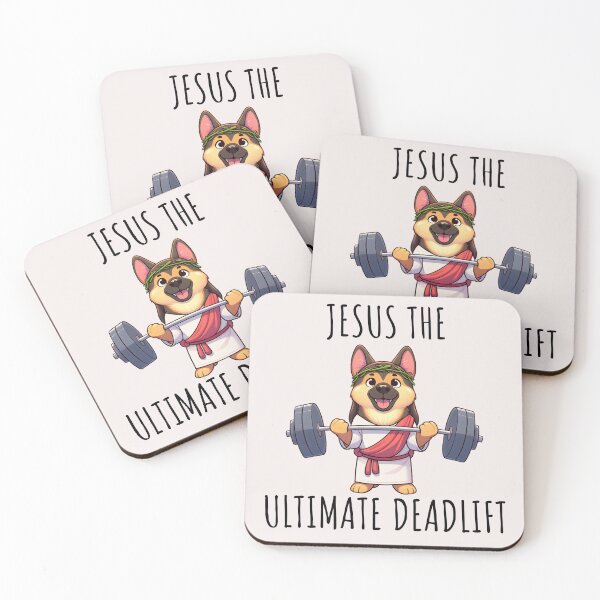 Item preview, Jesus The Ultimate Deadlifter German Shepherd designed and sold by LemuellTrends.