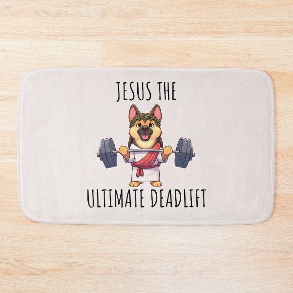 Item preview, Jesus The Ultimate Deadlifter German Shepherd designed and sold by LemuellTrends.