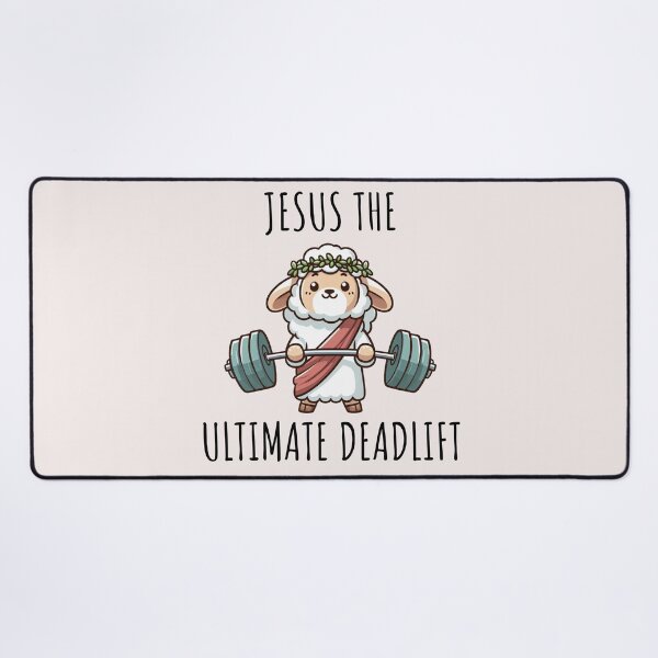 Item preview, Jesus The Ultimate Deadlifter Sheep designed and sold by LemuellTrends.