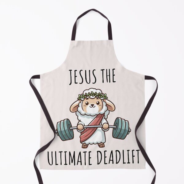 Item preview, Jesus The Ultimate Deadlifter Sheep designed and sold by LemuellTrends.