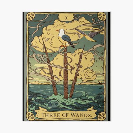 Item preview, Tarot Card - Three of Wands designed and sold by ZodiacWonders.