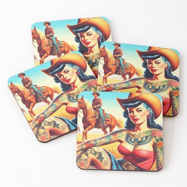 Item preview, Country Tattoo Girl designed and sold by PulpVintage.