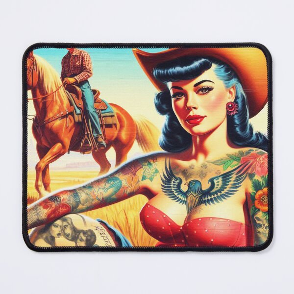 Item preview, Country Tattoo Girl designed and sold by PulpVintage.