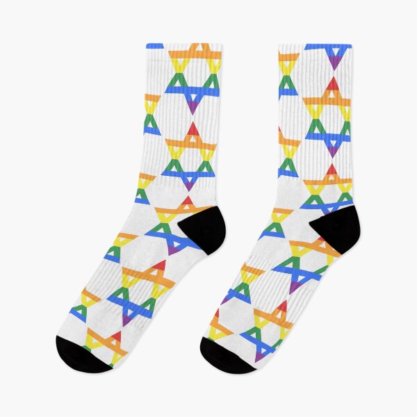 Item preview, Rainbow Star of David (light) designed and sold by porcupride.