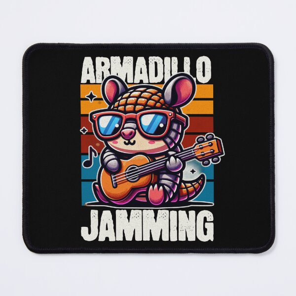 Item preview, Armadillo Jamming Retro Guiter Lover designed and sold by Odetee.