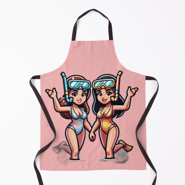 Item preview, Two gals snorkeling designed and sold by seahorse crossing.