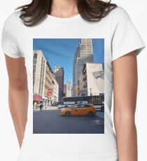 New York, Manhattan, New York City, Skyscraper, tower block, high rise building, tower, block, high rise, building Women's Fitted T-Shirt