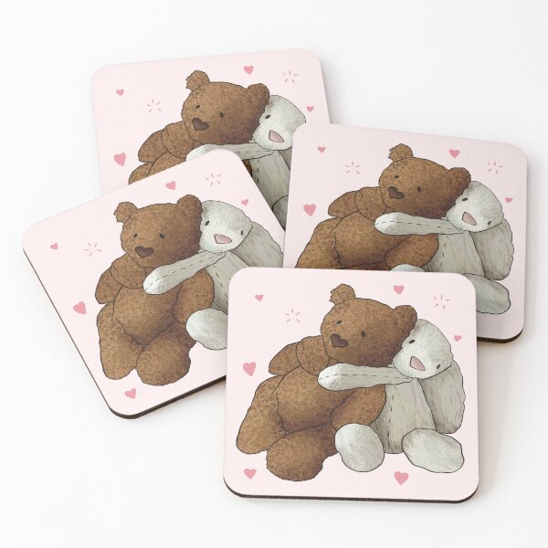 Item preview, Bear and Bunny (Hearts) designed and sold by daniasdesigns.