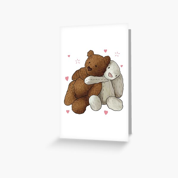 Item preview, Bear and Bunny (Hearts) designed and sold by daniasdesigns.