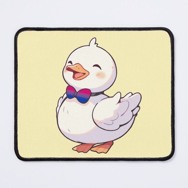 Item preview, Cute Ducky with Bisexual Pride Flag Bow Tie, Kawaii bisexual Pride Duck Design designed and sold by Travelslightly.