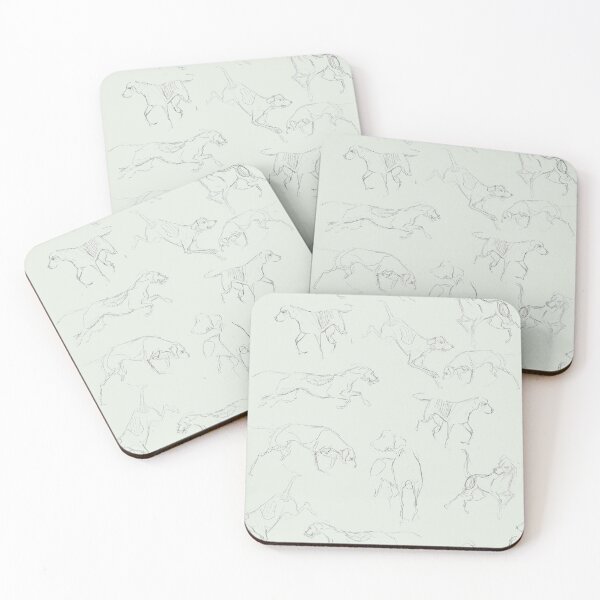 Item preview, Playful Hounds in Sage designed and sold by Lavender Woodman.