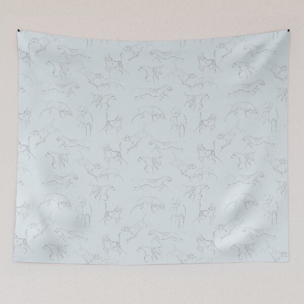 Item preview, Playful Hounds in Blue designed and sold by Lavender Woodman.