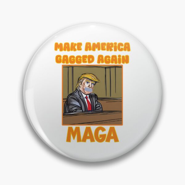 Item preview, Make America Gagged Again, MAGA: Funny political satire with Trump in a court room with tape across his mouth. designed and sold by JoyOfHopeStore.