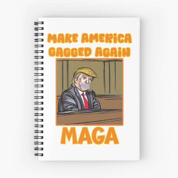 Item preview, Make America Gagged Again, MAGA: Funny political satire with Trump in a court room with tape across his mouth. designed and sold by JoyOfHopeStore.