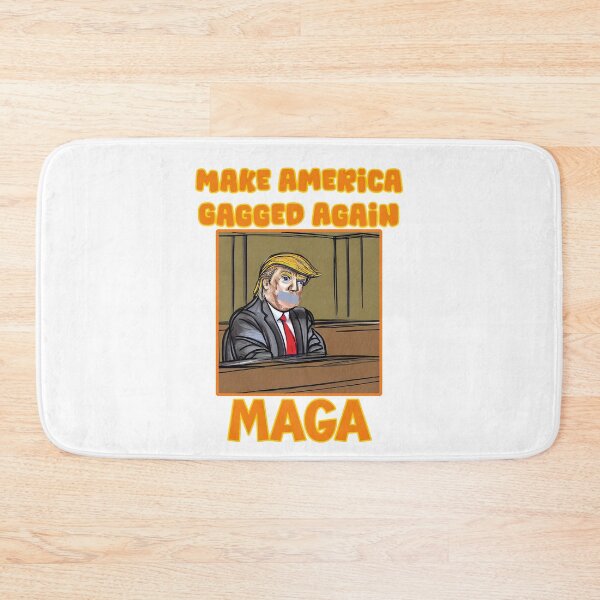 Item preview, Make America Gagged Again, MAGA: Funny political satire with Trump in a court room with tape across his mouth. designed and sold by JoyOfHopeStore.