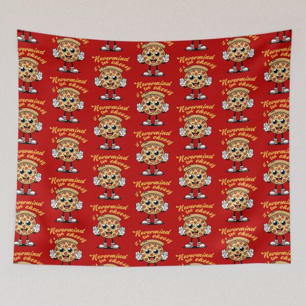 Item preview, Nevermind It's Too Cheesy Gifts for Boy Kid Girl Pizza Lover -  designed and sold by PurpleLoveStore.