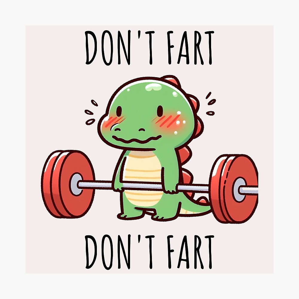 Farting In Gym Lizard Poster
