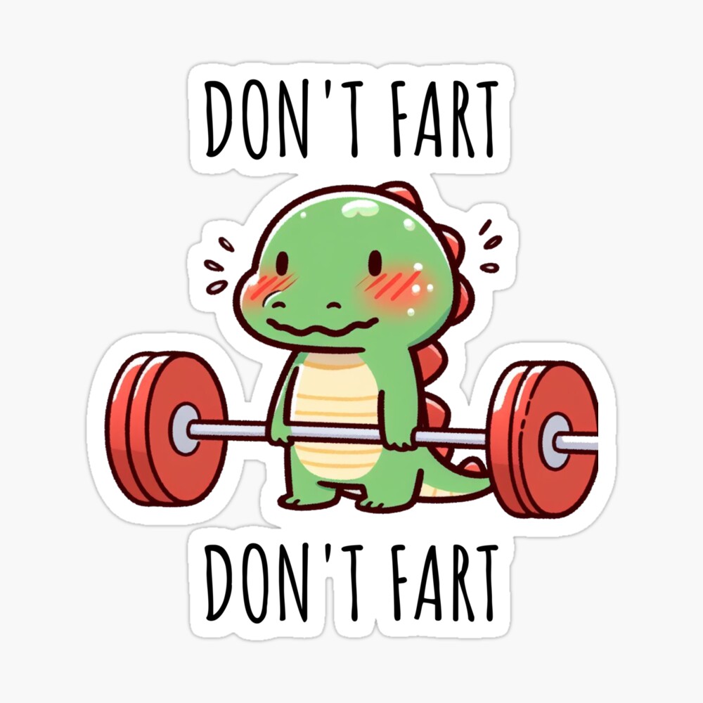 Farting In Gym Lizard Poster