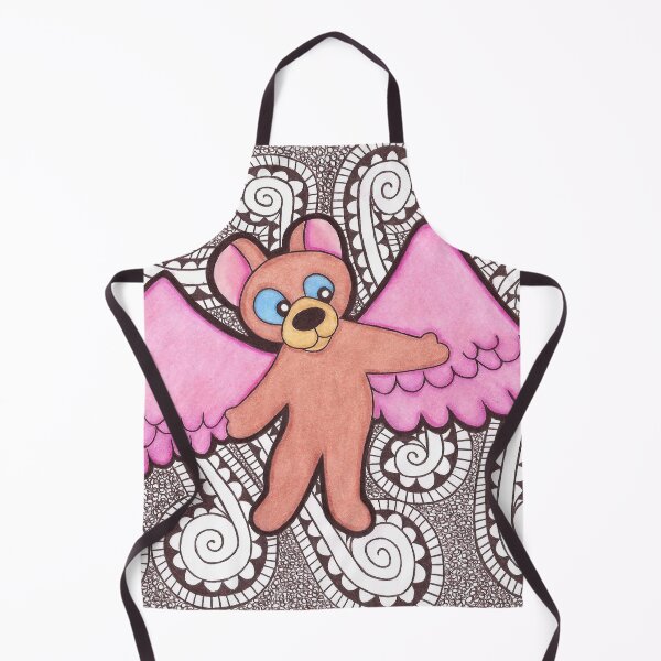 Item preview, Bear Angel Pen and Colored Pencil Drawing designed and sold by dragonglowart.