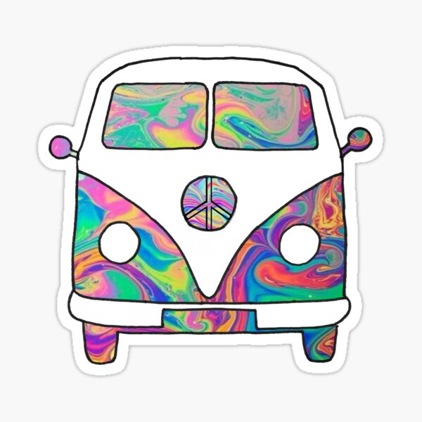 groovy bus Sticker