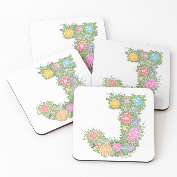 Item preview, Floral Letter "J" WeArePrettierThanFlowers designed and sold by birthflower.
