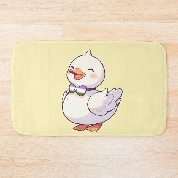 Item preview, Cute Ducky with Genderqueer Pride Flag Bow Tie, Kawaii Genderqueer Pride Duck Design designed and sold by Travelslightly.