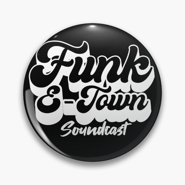 Item preview, FUNK E-TOWN SOUNDCAST  - Dropshadow Logo 2 (White)  designed and sold by Discothreadz.