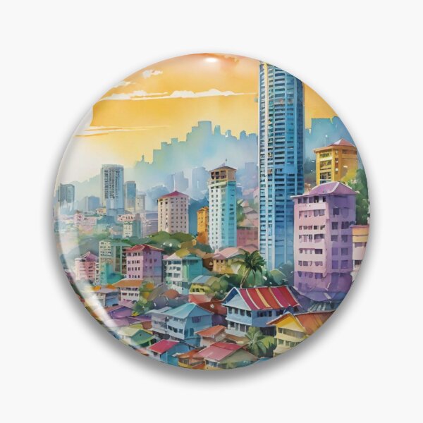 Item preview, Cebu City Skyline in Rainbow colors designed and sold by Places On Earth.