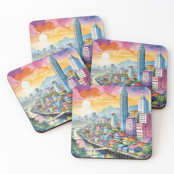 Item preview, Cebu City Skyline in Rainbow colors designed and sold by Places On Earth.