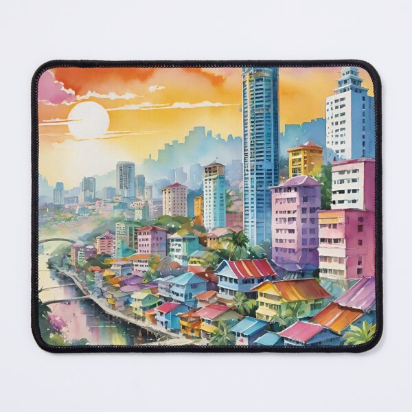 Item preview, Cebu City Skyline in Rainbow colors designed and sold by Places On Earth.