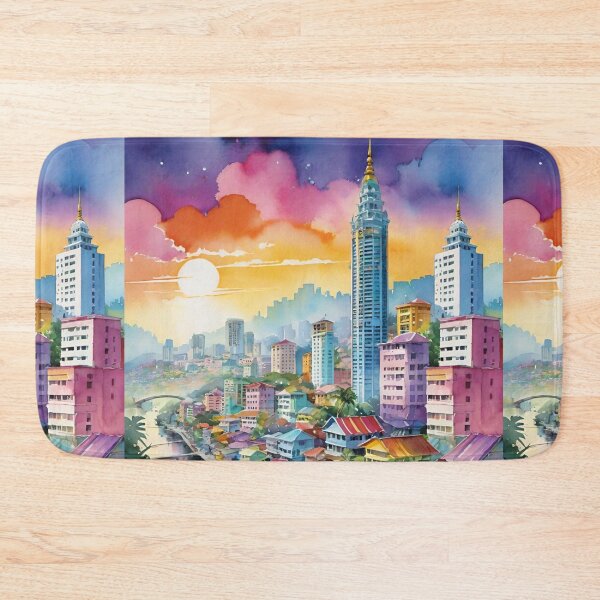 Item preview, Cebu City Skyline in Rainbow colors designed and sold by Places On Earth.