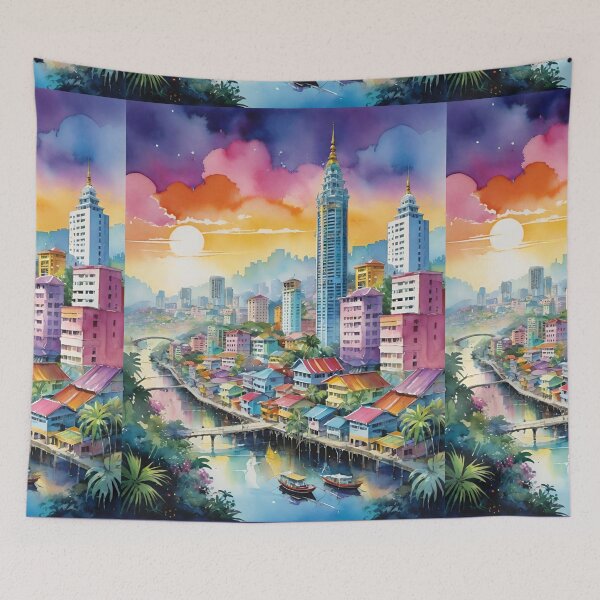 Item preview, Cebu City Skyline in Rainbow colors designed and sold by Places On Earth.