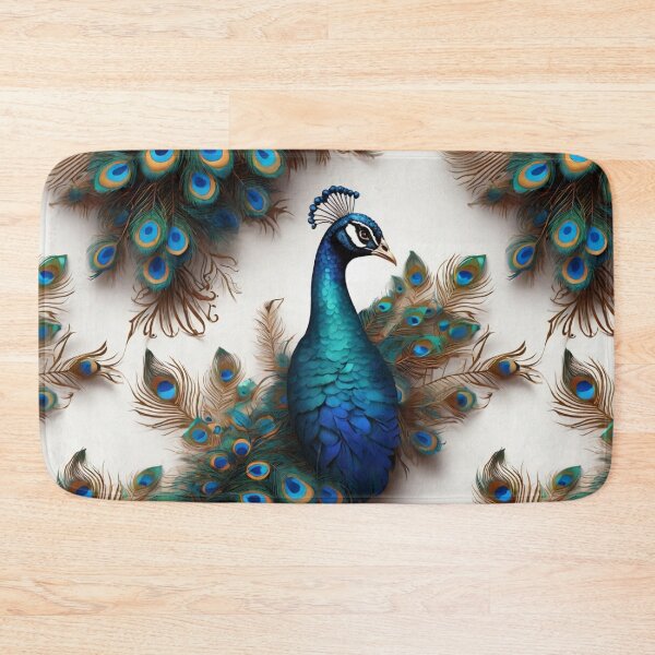 Item preview, Vintage blue peacock with feathers designed and sold by Cloe Dauplais.