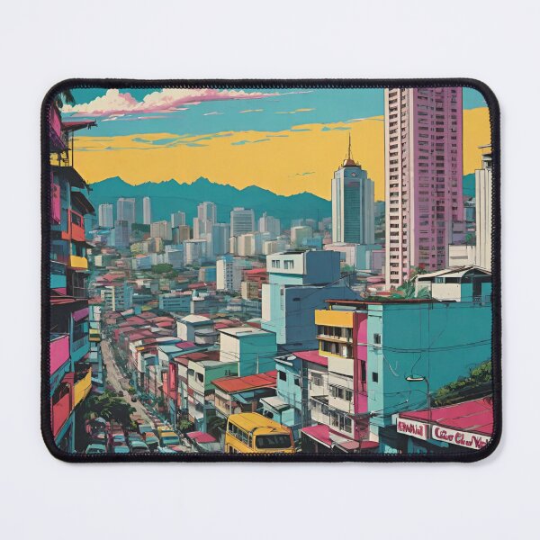 Item preview, Vibrant Cebu Cityscape Watercolor Vintage designed and sold by Places On Earth.