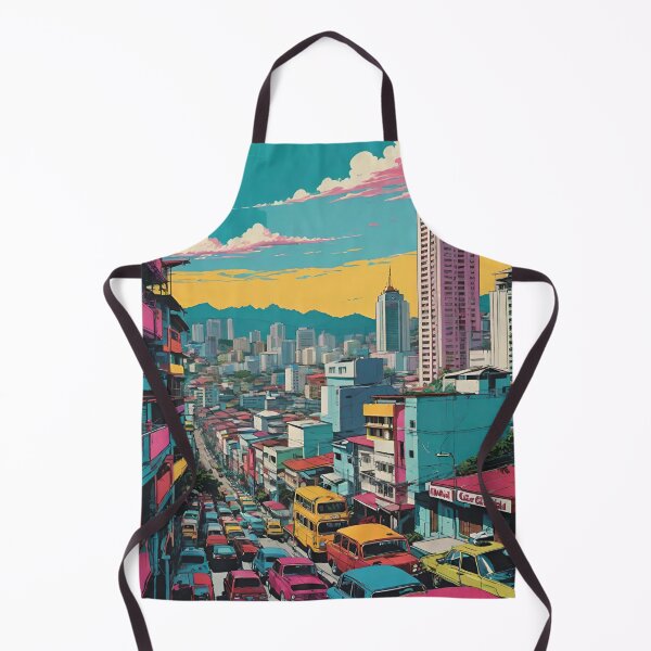 Item preview, Vibrant Cebu Cityscape Watercolor Vintage designed and sold by Places On Earth.