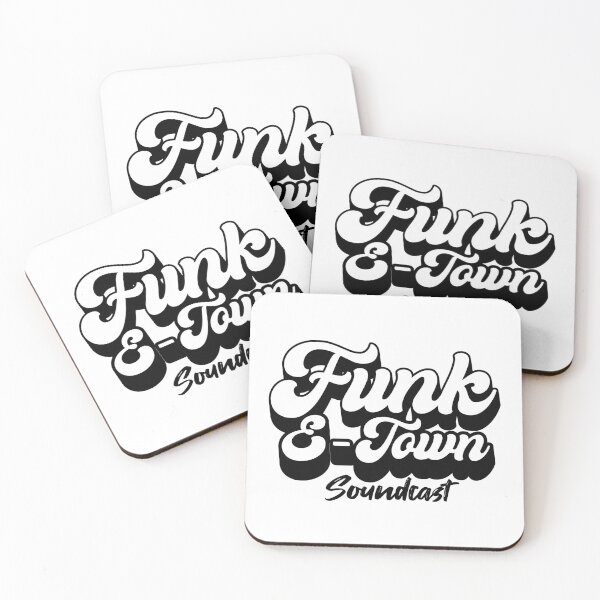 Item preview, FUNK E-TOWN SOUNDCAST  - Dropshadow Logo 2 (Black)  designed and sold by Discothreadz.