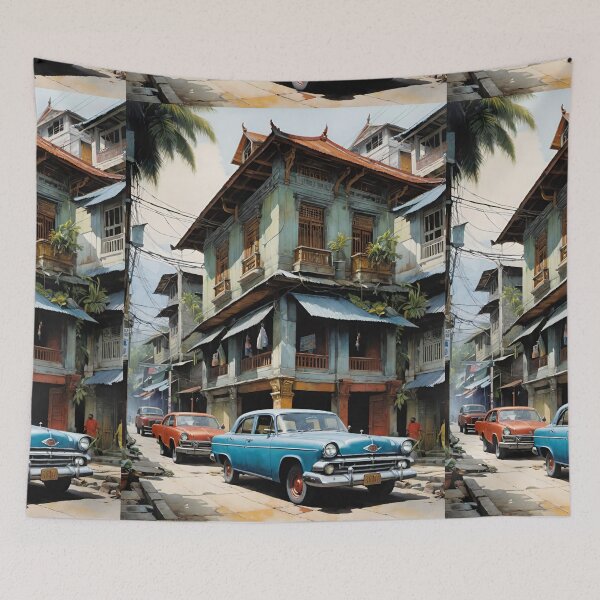 Item preview, Nostalgic Cebu Streets Watercolor designed and sold by Places On Earth.