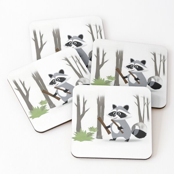 Item preview, Raccoon Collects Wood in the Forest designed and sold by omerfdln34.