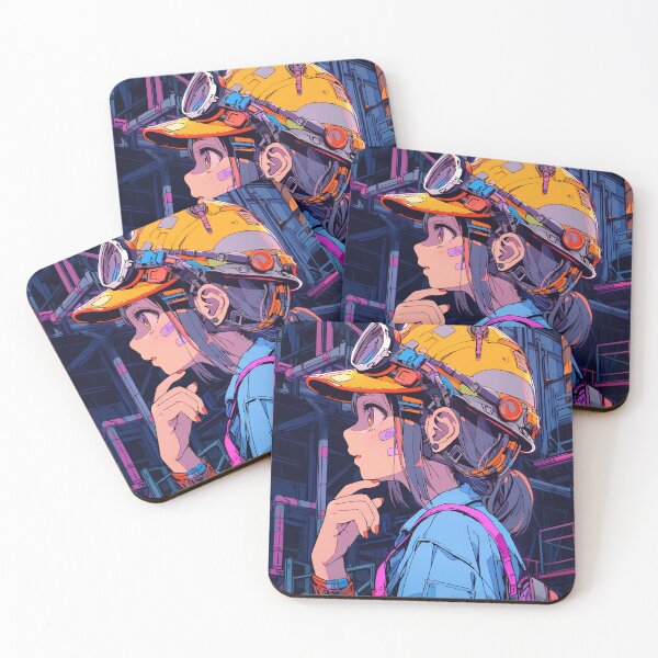 Item preview, Industrial Factory Worker Anime Girl designed and sold by bubblegoth.