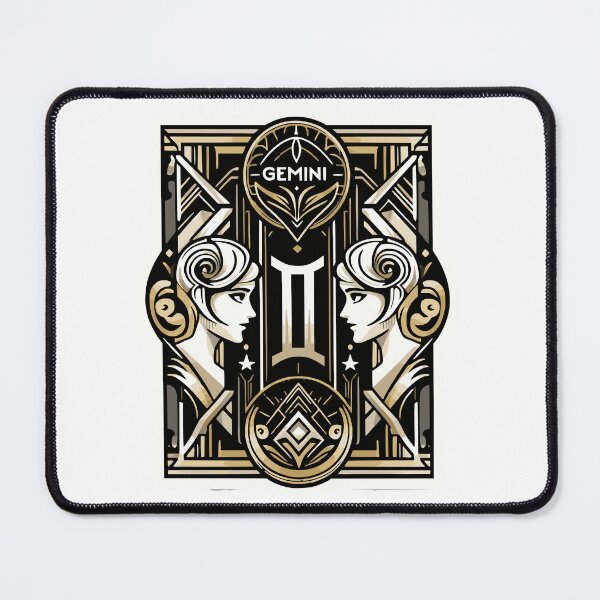 Item preview, Gemini Art Deco retro sticker designed and sold by IndyJoe Designs.