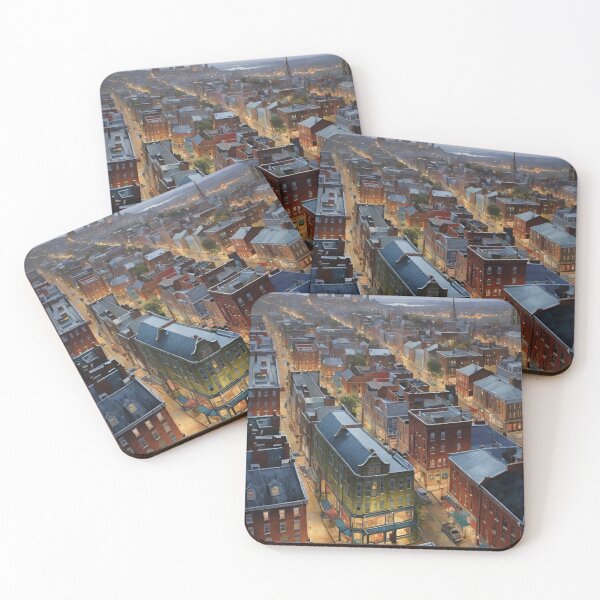 Item preview, Golden Hour Over Bristol Rooftops designed and sold by Places On Earth.