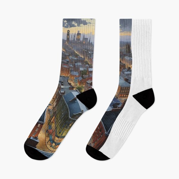 Item preview, Golden Hour Over Bristol Rooftops designed and sold by Places On Earth.