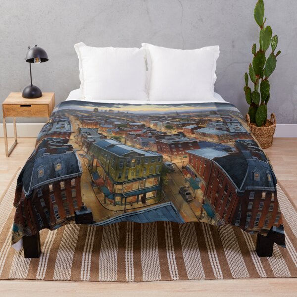 Item preview, Golden Hour Over Bristol Rooftops designed and sold by Places On Earth.