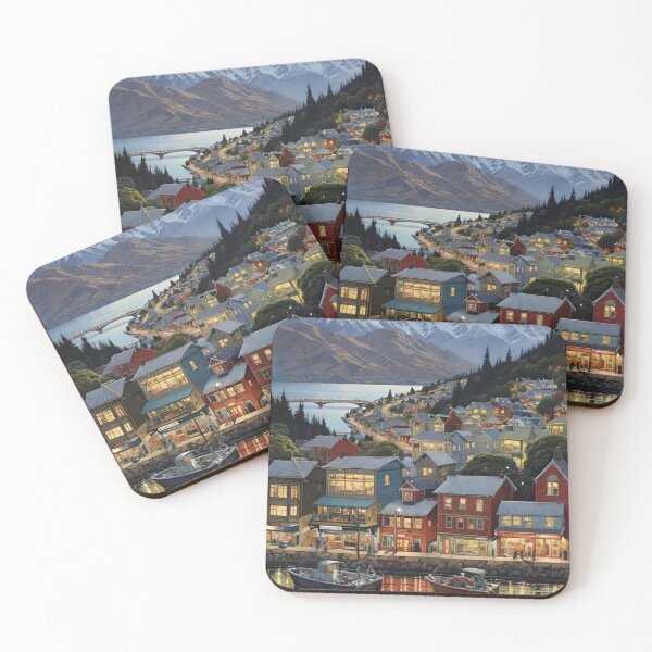 Item preview, Rain-Kissed Evenings in Queenstown designed and sold by Places On Earth.